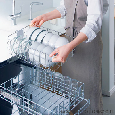 スムーズに片付く食器洗い乾燥機